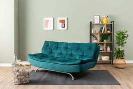 Atelier Del Sofa Sofá-Cama de 3 Plazas Verde Petróleo